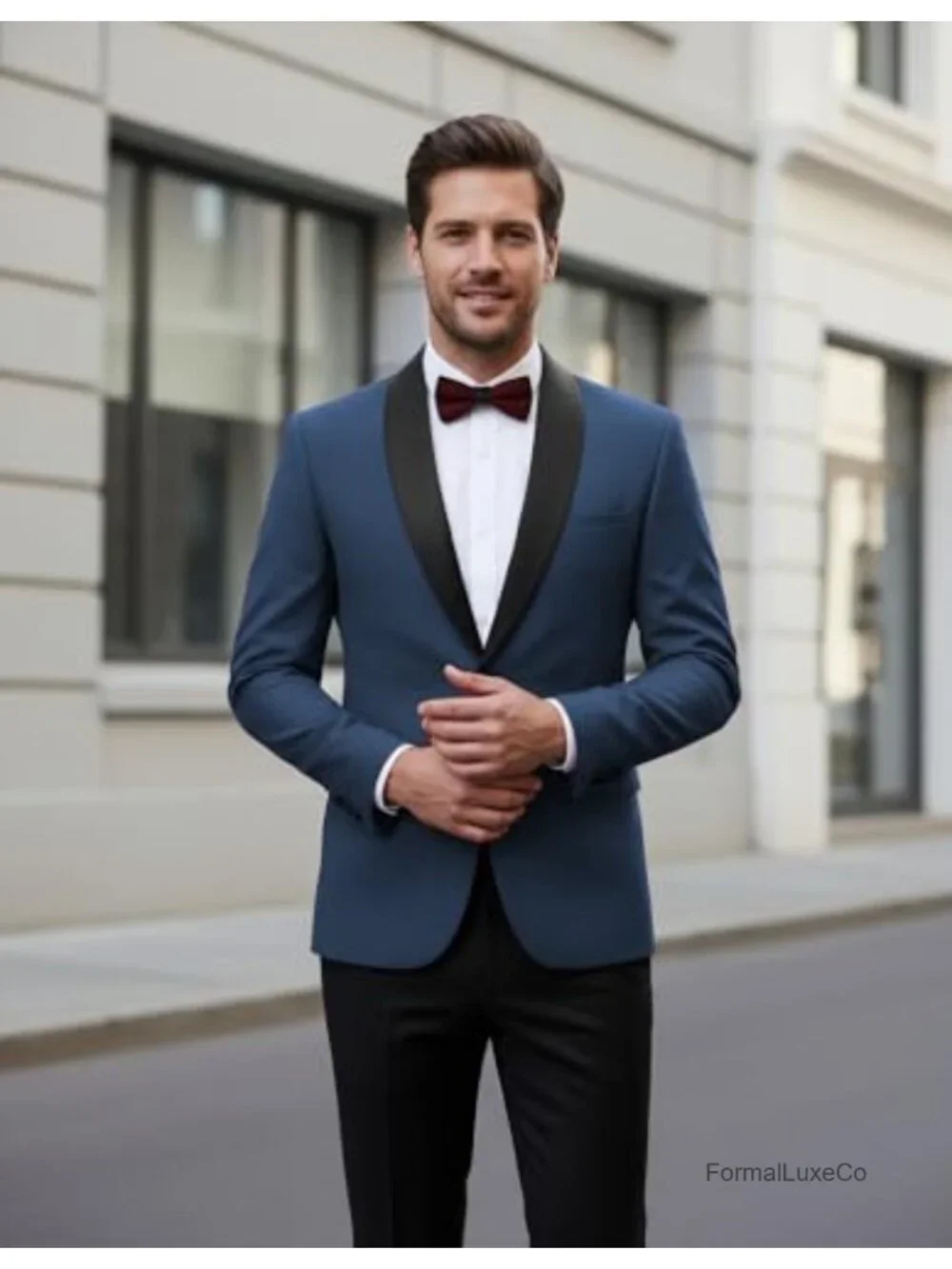 Slim Fit Shawl Collar Tuxedo Jacket Two Button Formal Party Blazer